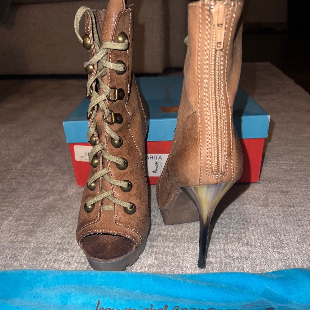 JEAN-MICHEL CAZABAT Women's Larita Lace-Up Bootie